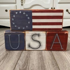 Rustic farmhouse patriotic decorations